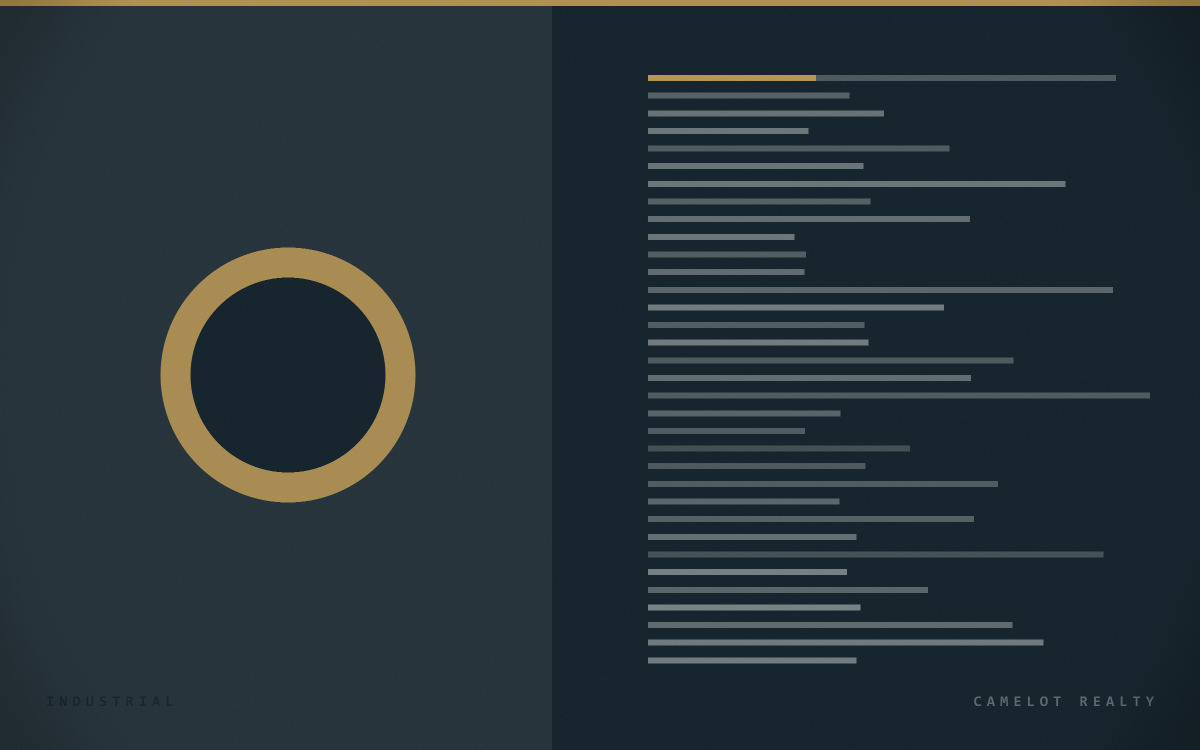 Composição gráfica representando um ativo logístico horizontal e seus acessos